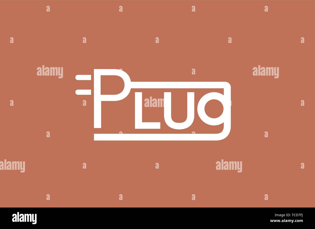Power Letter Symbol Typografie Logo Design Illustration Stock Vektor