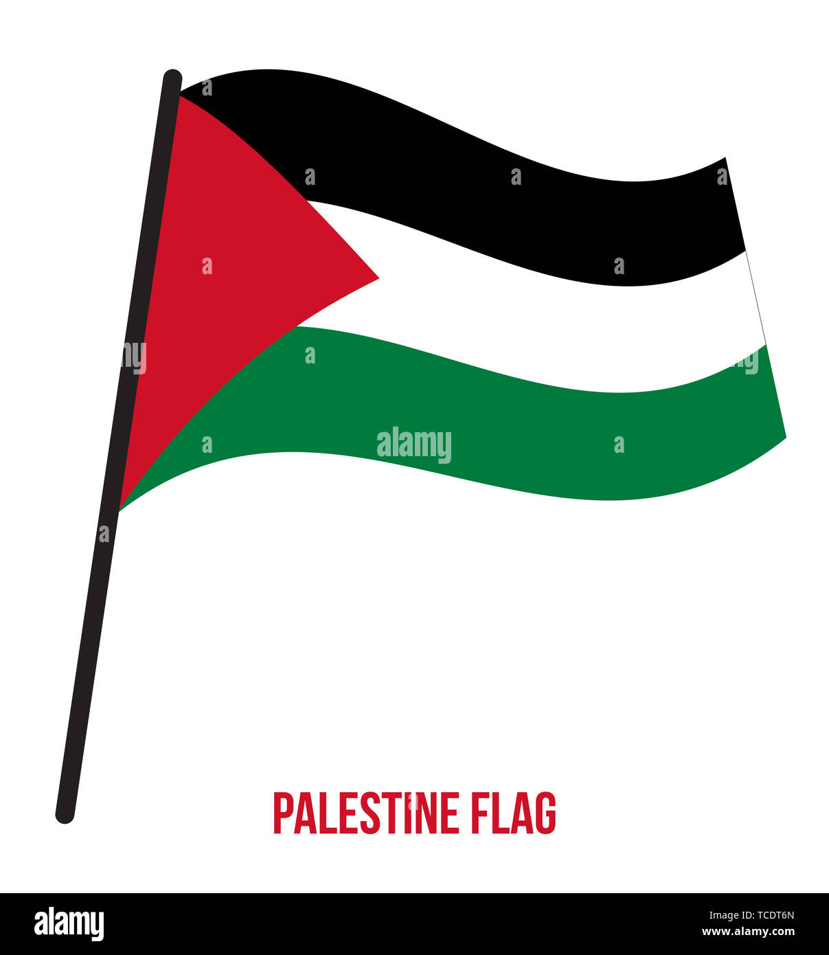 National Flagge im Vintage Design Palästina Flag Palestine