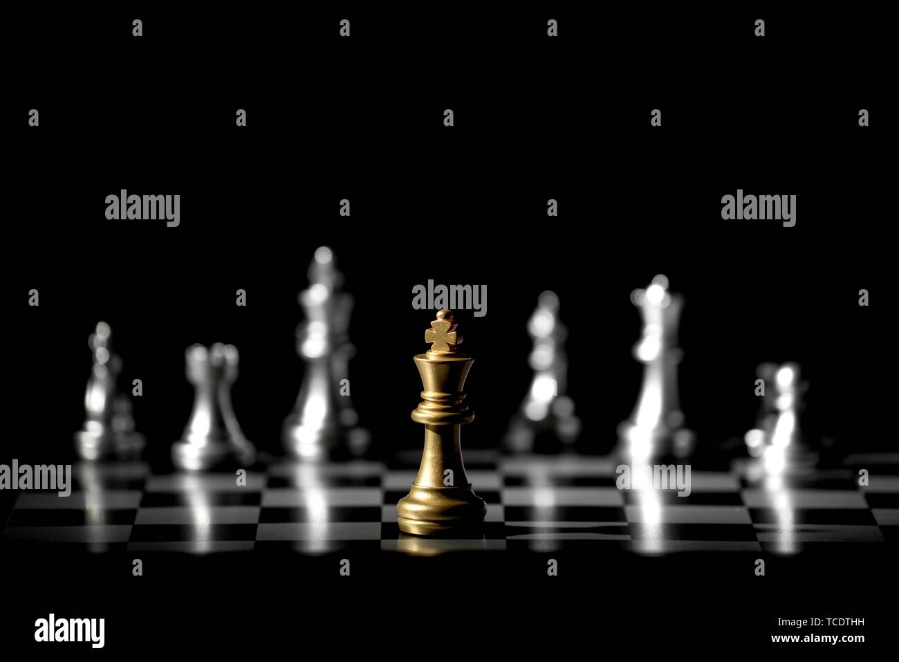 Schach Brettspiel Konzept für Wettbewerb und Strategie Stockfoto