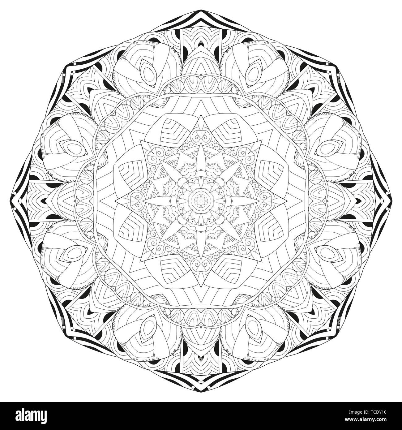 Indische Blumen Mandala Ornamente Stockfotos und bilder