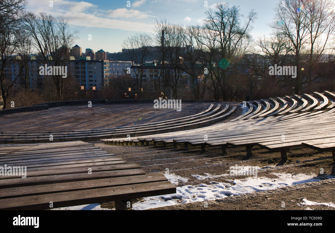 Open-air-Theater, Vitabergsparken (Die Weißen Berge), Södermalm, Stockholm, Schweden, Skandinavien Stockfoto