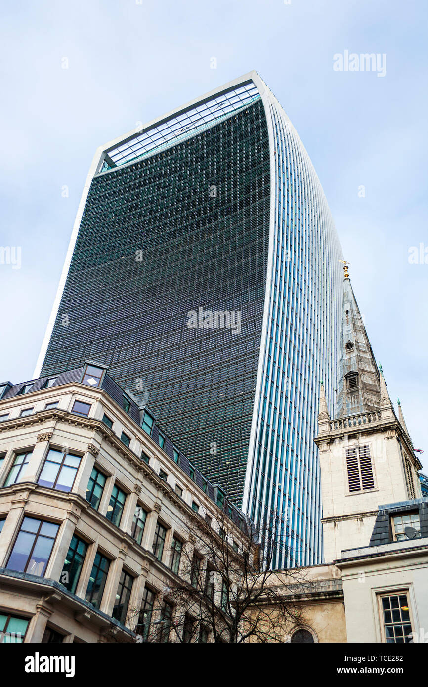 Die Skyline der Stadt mit 20 Fenchurch Street, London, Vereinigtes Königreich Stockfoto