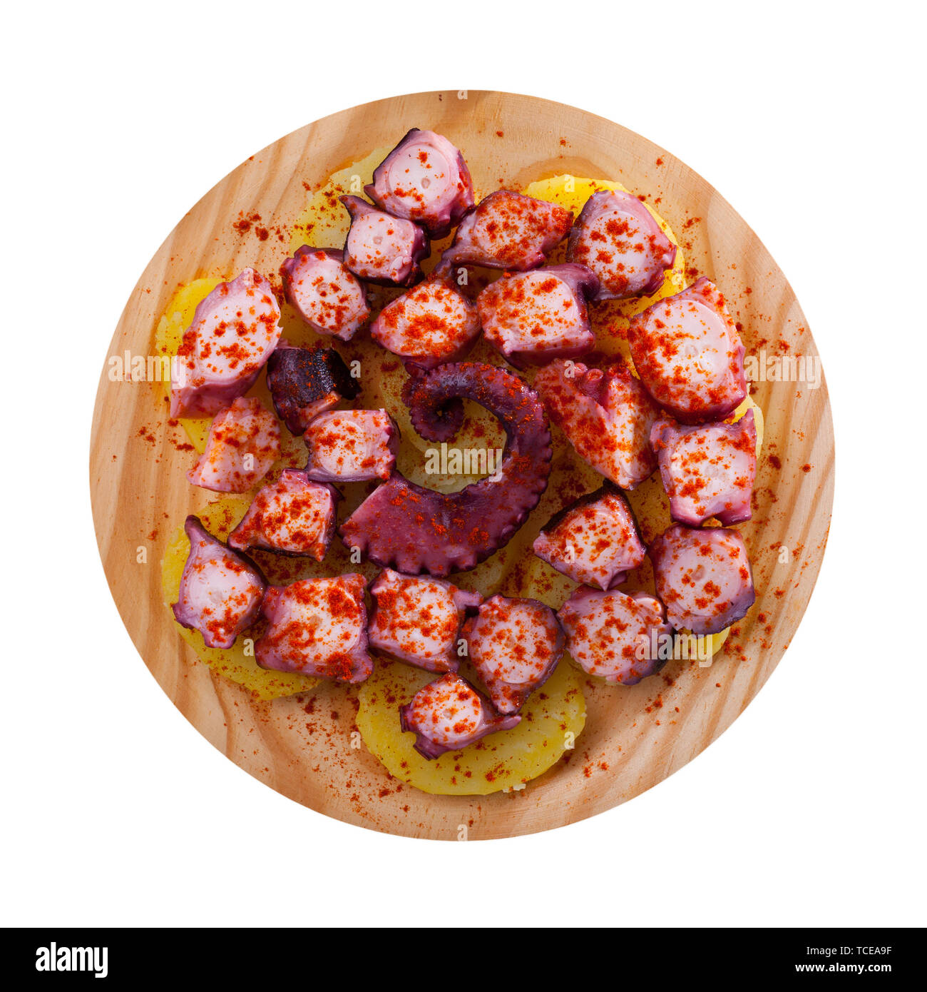 Pulpo a la Gallega oder Spanisch Octopus. Typische spanische Gericht ...