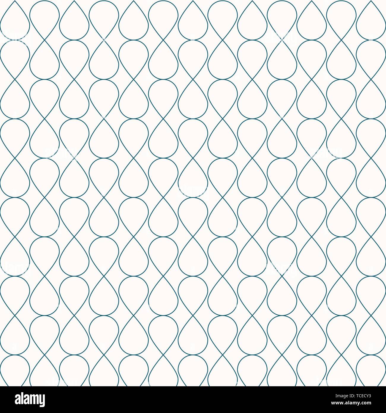 Zusammenfassung nahtlose Geometrische blaue Linien Muster ornament stilvollen Hintergrund. Raster mit Curly Zellen stripe tile Textur mesh von Tropfen. Vektor illustrati Stock Vektor