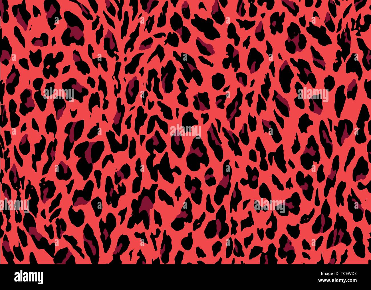 Red Leopard skin pattern Design. Leopardenmuster Vektor-illustration Hintergrund. Wildlife Fell haut Design Grafik für Print, Web, Home Decor, Stock Vektor