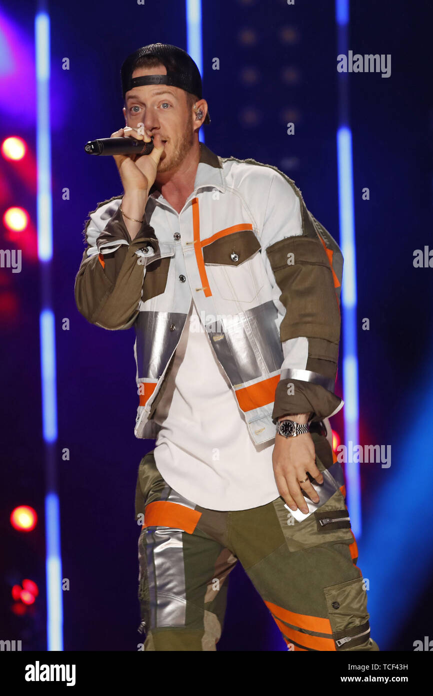 Juni 6, 2019 - Nashville, Tennessee, USA - 06. Juni 2019 - Nashville, Tennessee - Florida Georgia. Bryan Kelley. . 2019 CMA Music Fest abendliches Konzert statt bei Nissan Stadium. Foto: Friedrich Breedon/AdMedia (Credit Bild: © Friedrich Breedon/AdMedia über ZUMA Draht) Stockfoto