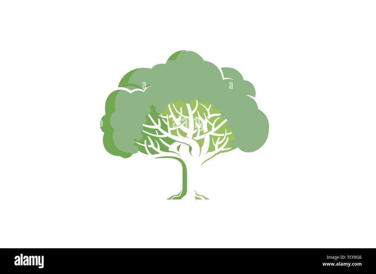 Grün kreative Eiche Logo Design Symbol Abbildung Stock Vektor