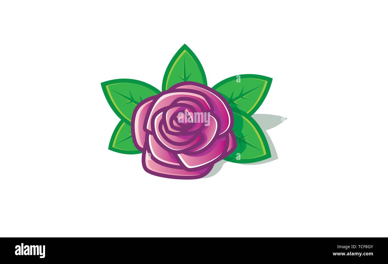 Red Rose Natur Lotus Logo Design Symbol Abbildung Stock Vektor