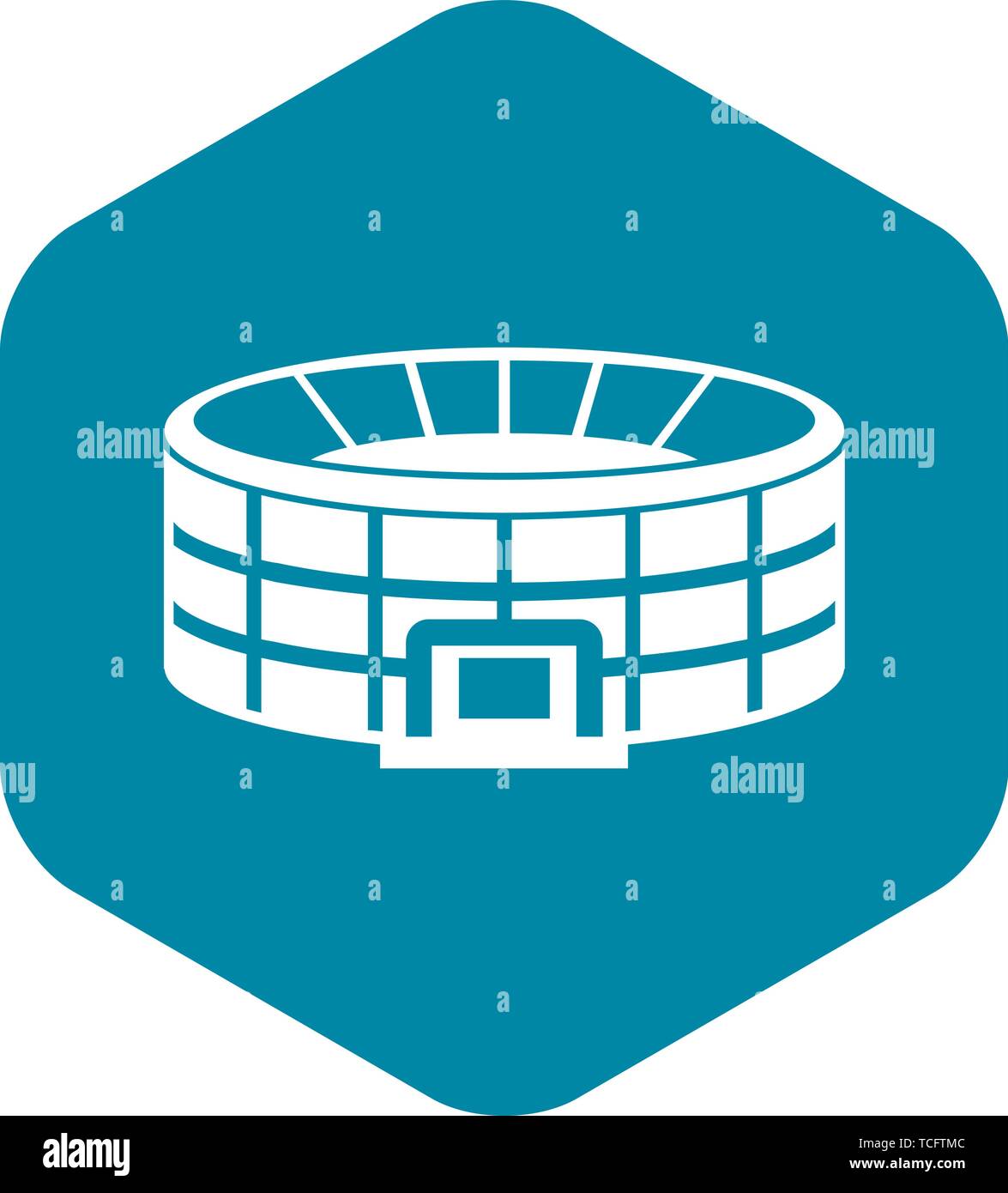 Stadion-Symbol im einfachen Stil Stock Vektor