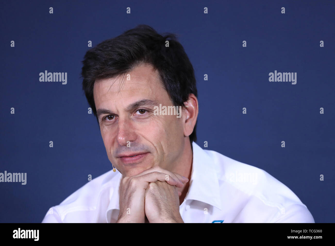 Montreal, Kanada. 07 Juni, 2019. Formel 1 Grand Prix von Kanada, Praxis Tag; Toto Wolff, Geschäftsführer und Leiter der Mercedes Benz Motorsport Credit: Aktion Plus Sport Bilder/Alamy leben Nachrichten Stockfoto