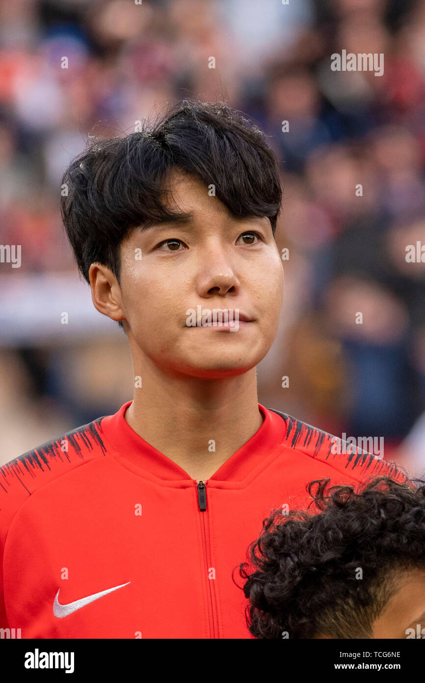 Paris, Frankreich. 7. Juni 2019. Lee Geum-min (Südkorea) während die FIFA Frauen-WM Frankreich 2019 Gruppe eine Übereinstimmung zwischen Frankreich 4-0 Südkorea im Parc des Princes in Paris, Frankreich, 7. Juni 2019. Stockfoto