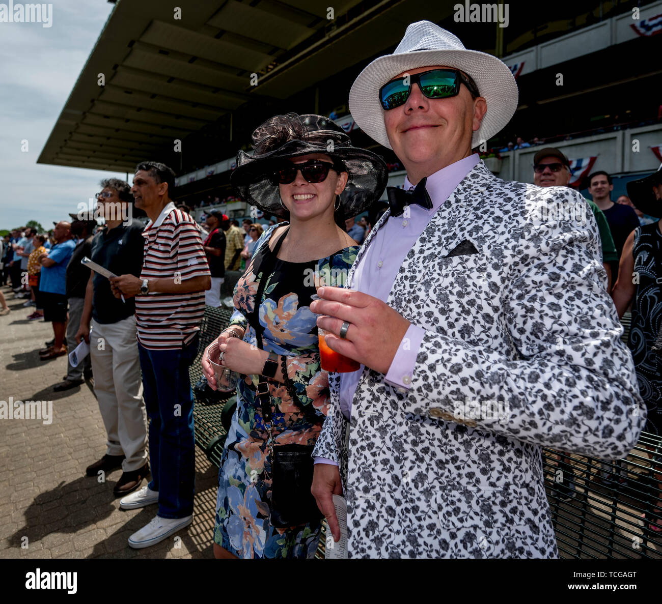 Elmont, NY, USA. 8. Juni 2019. Juni 8, 2019: Szenen aus Belmont Stakes Festival Samstag am Belmont Park in Elmont, New York. Scott Serio/Eclipse Sportswire/CSM/Alamy leben Nachrichten Stockfoto