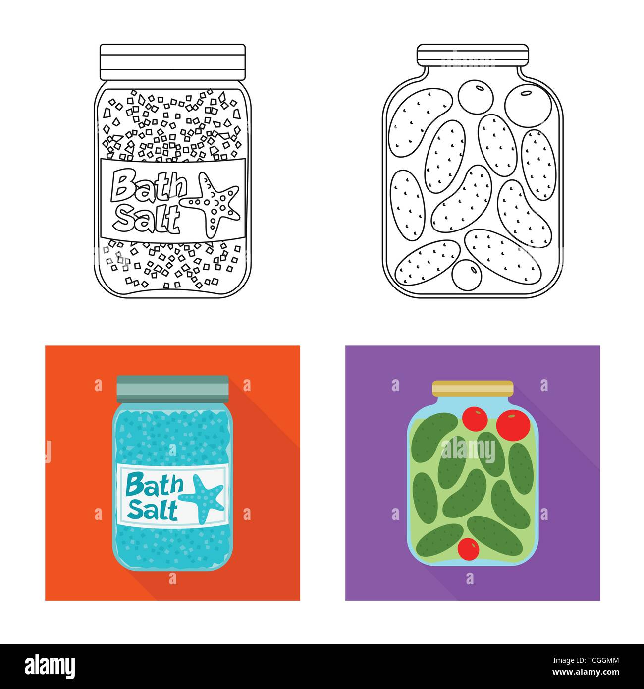 Flasche, Bank, salzig, Gurken, Badewanne, Wellness, Vintage, Streuen, sauber, Pulver, Container, weiss, сafe, Mehl, Snack, Glas, Kochen, Meer, Natur, Backen, Salz, Nahrungsmittel-, Natrium-, Mineral, Raw, Küche, Set, Vector, Icon, Illustration, isoliert, Sammlung, Design, Element, Grafik, Zeichen, Vektor, Vektoren, Stock Vektor