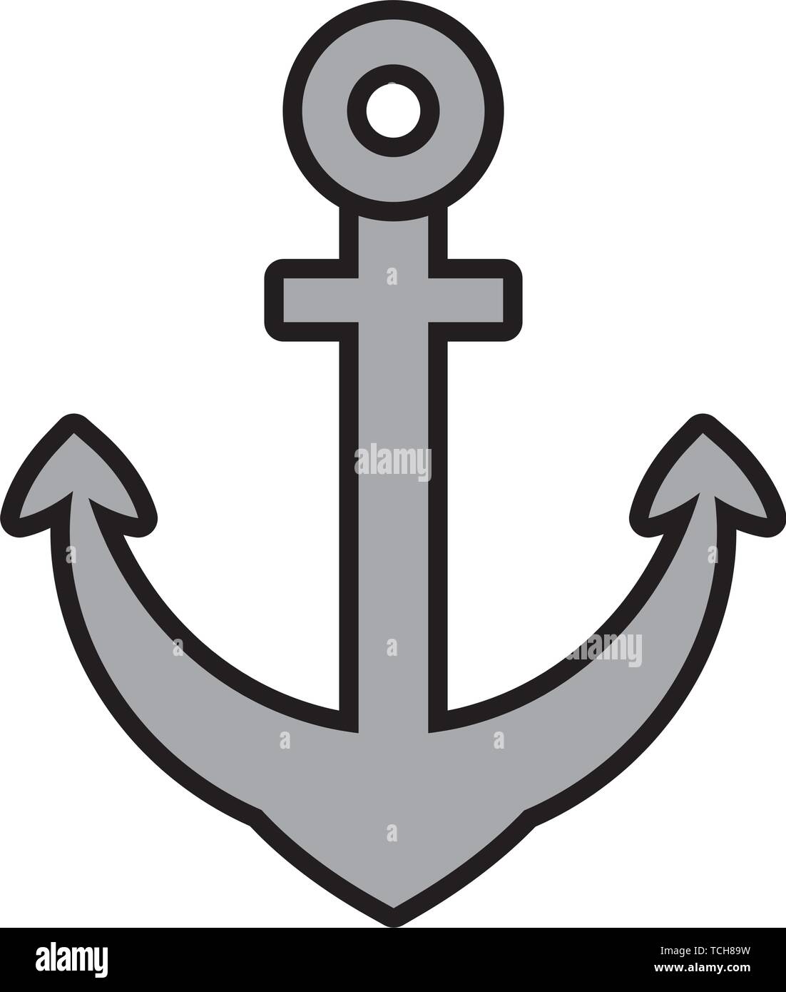 Anker marine nautische Symbol Stock Vektor