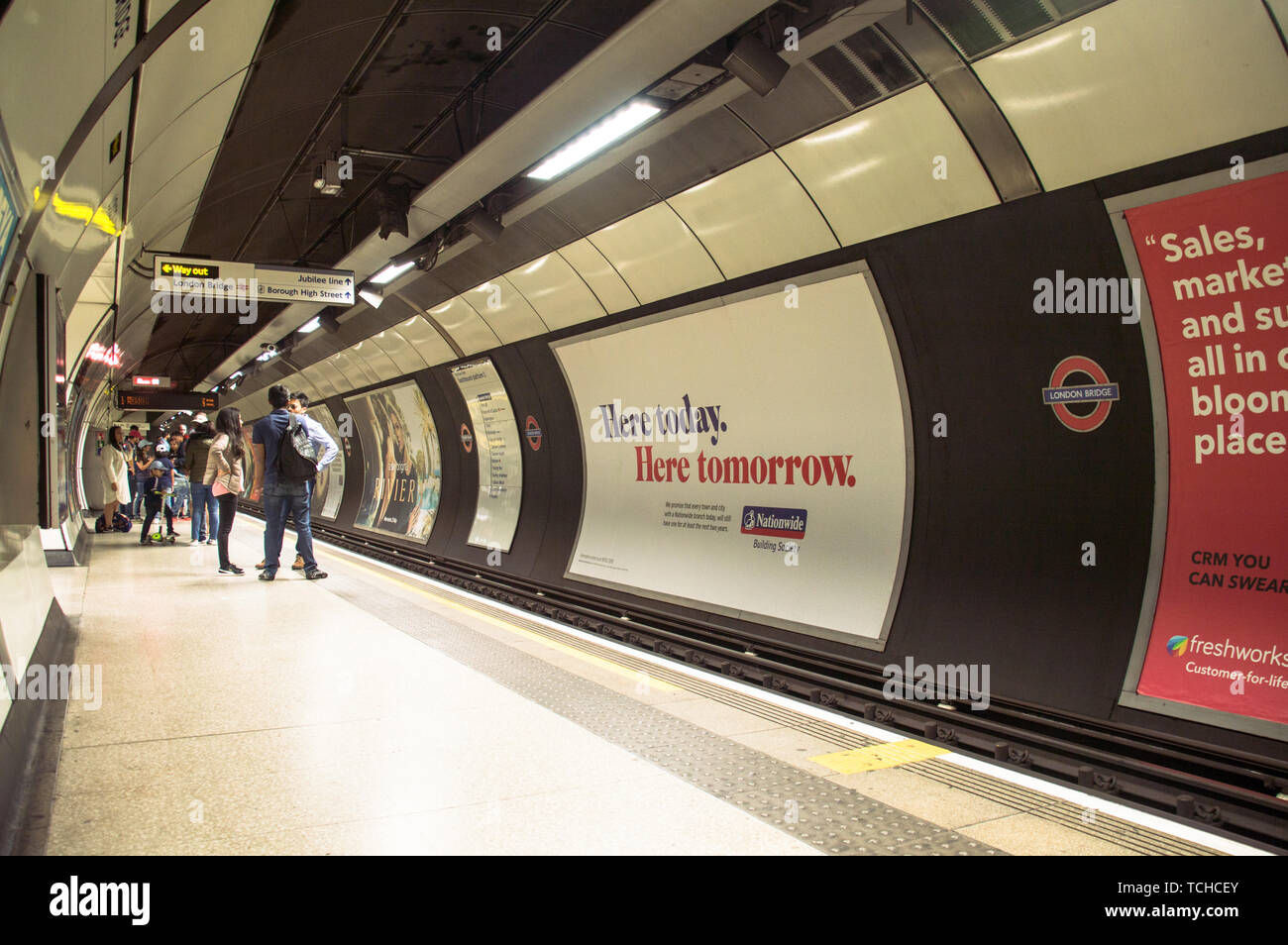 London Bridge U-Bahnstation für die Northern Line Stockfoto