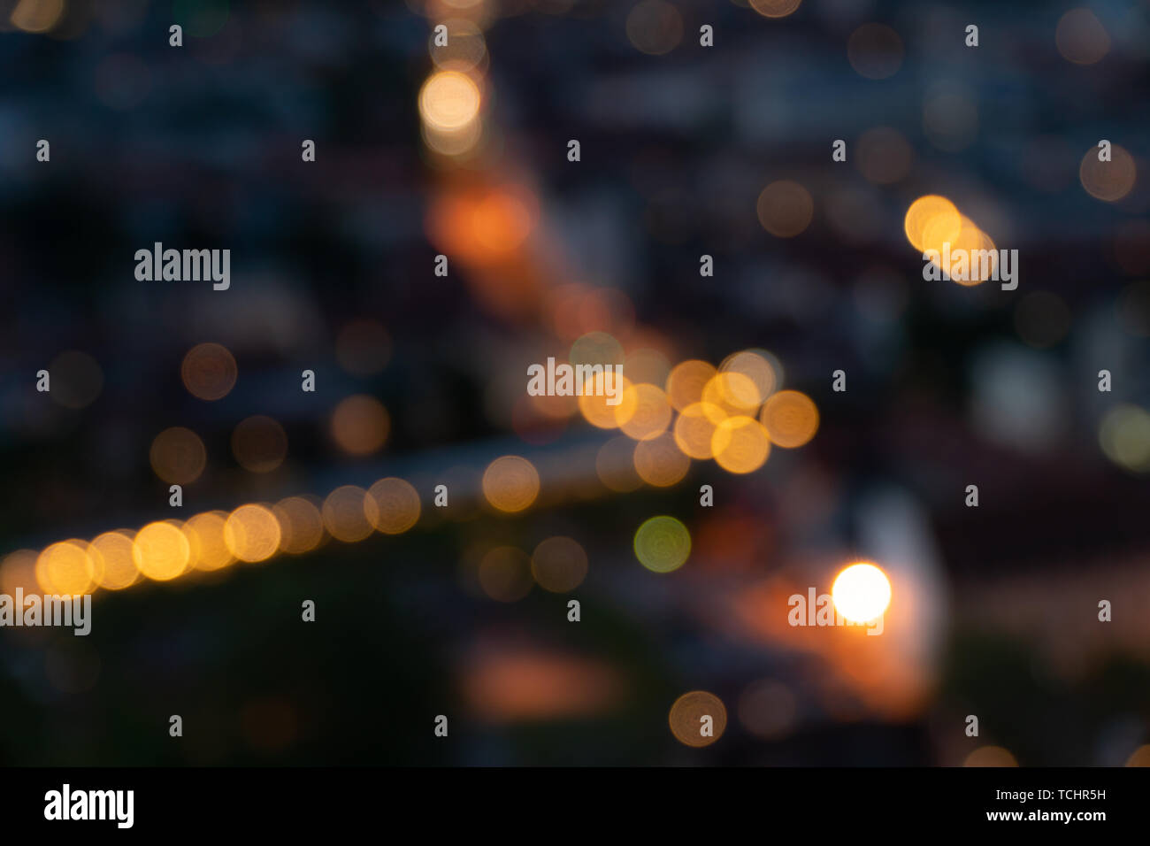 Licht Nacht bokeh Stadt blur bei Nacht, Hintergrund Foto Stockfoto