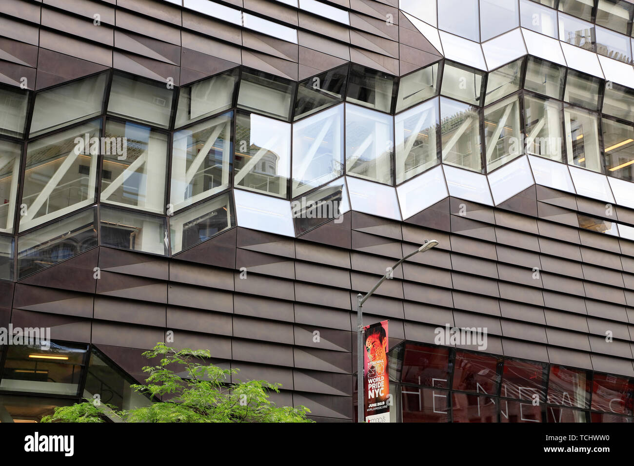 Architektur Detail der Universität Zentrum der New School University. Manhattan, New York City, USA. Stockfoto