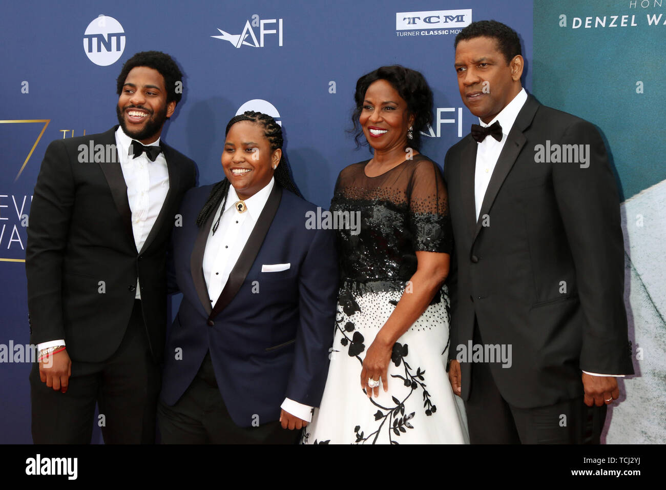 Denzel washington and pauletta washington Fotos und Bildmaterial in