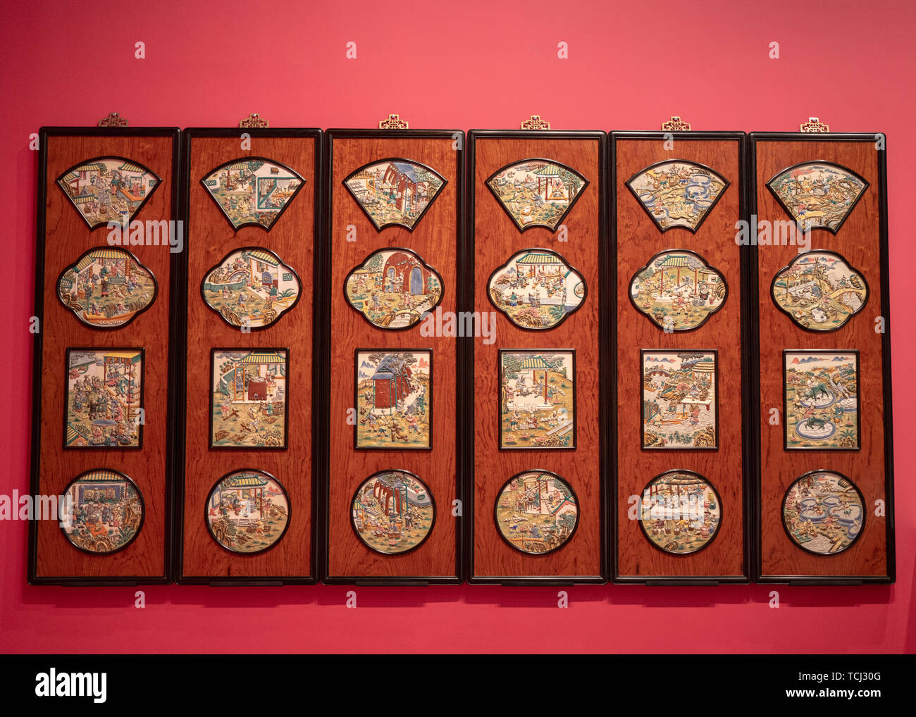 Sha Tin, Hongkong, China, den 23, Januar, 2019: Die Ausstellung in Hong Kong Heritage Museum. Stockfoto
