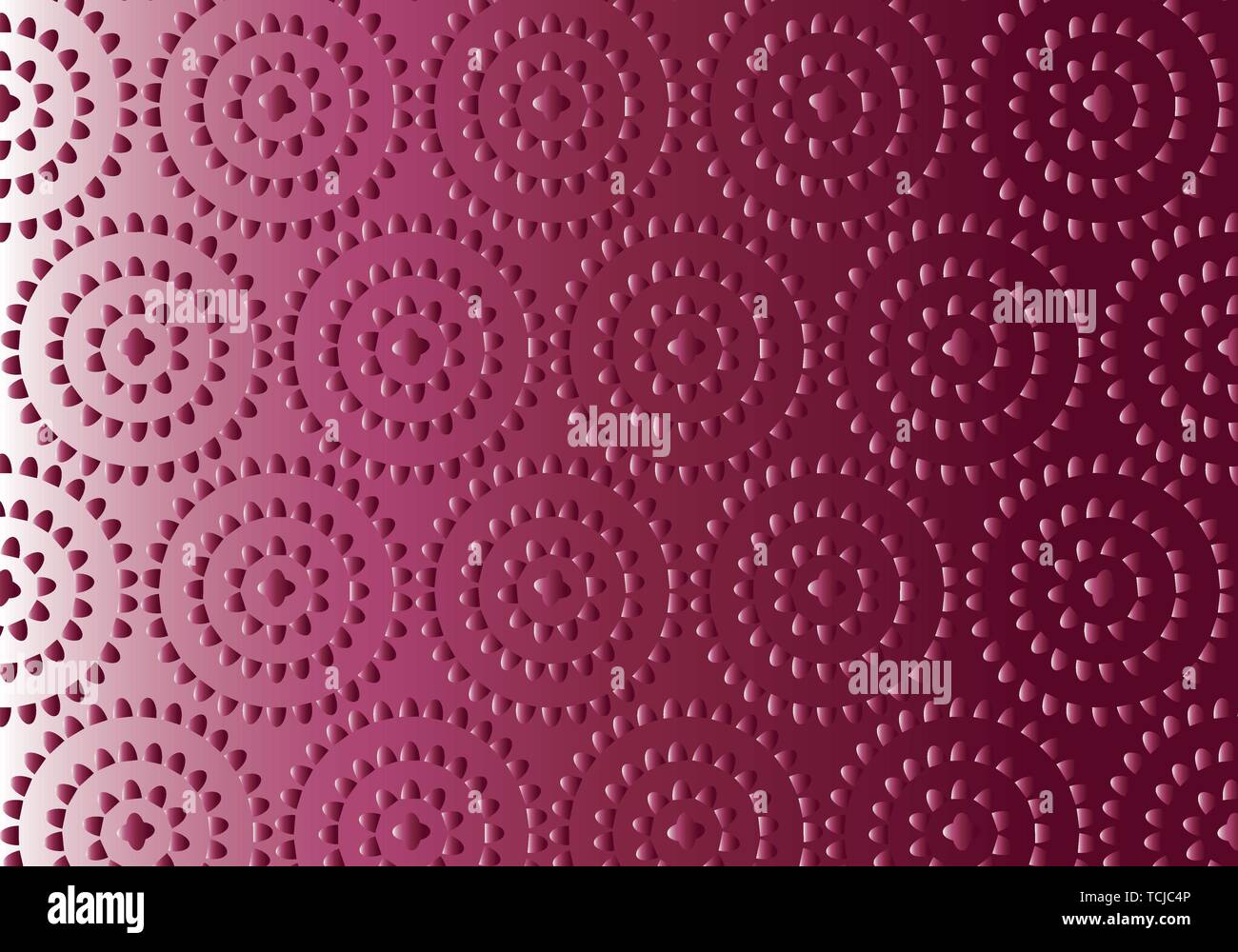Kräftiges Rot und weiß Farbe Yoga Matte vektor Muster geometrische Abbildung Stock Vektor