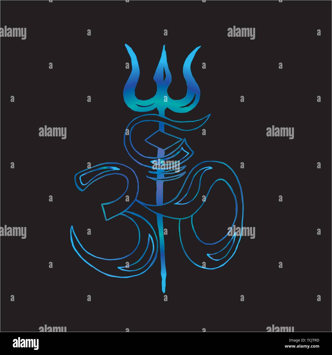 Shiva Segen Wandbehang – Mit Pailletten Auf Baumwolle, 104x76 Cm