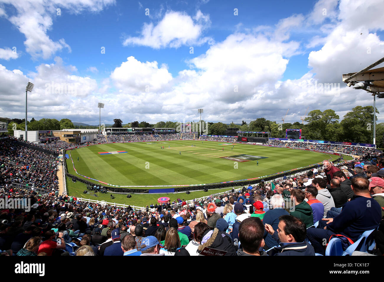 Allgemeine Ansicht der Boden während der ICC Cricket World Cup group Phase Match an der Cardiff Wales Stadion. Stockfoto