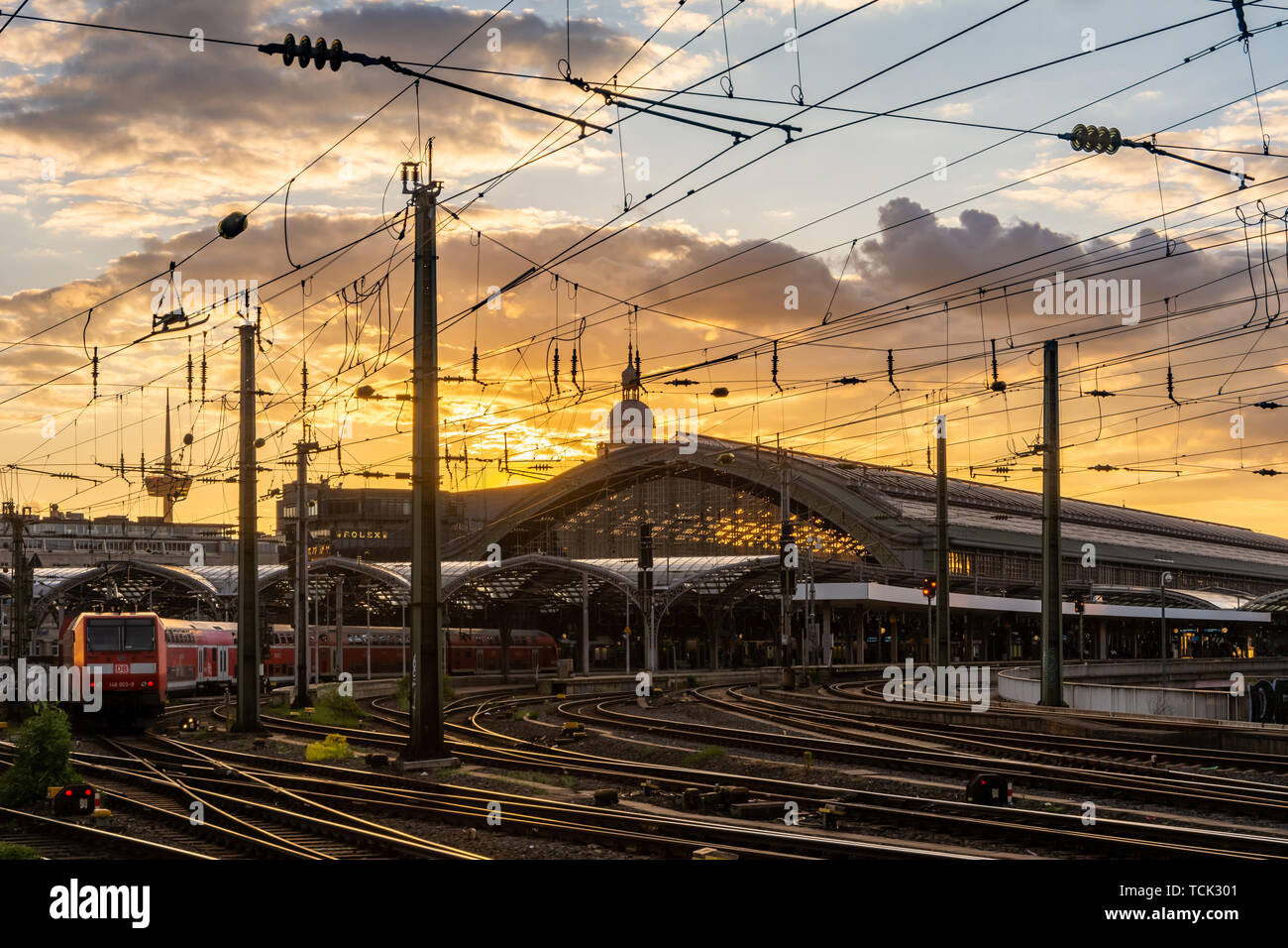Köln, Deutschland - 12. Mai: Der Hauptbahnhof Köln, Deutschland, am 12. Mai 2019. Stockfoto