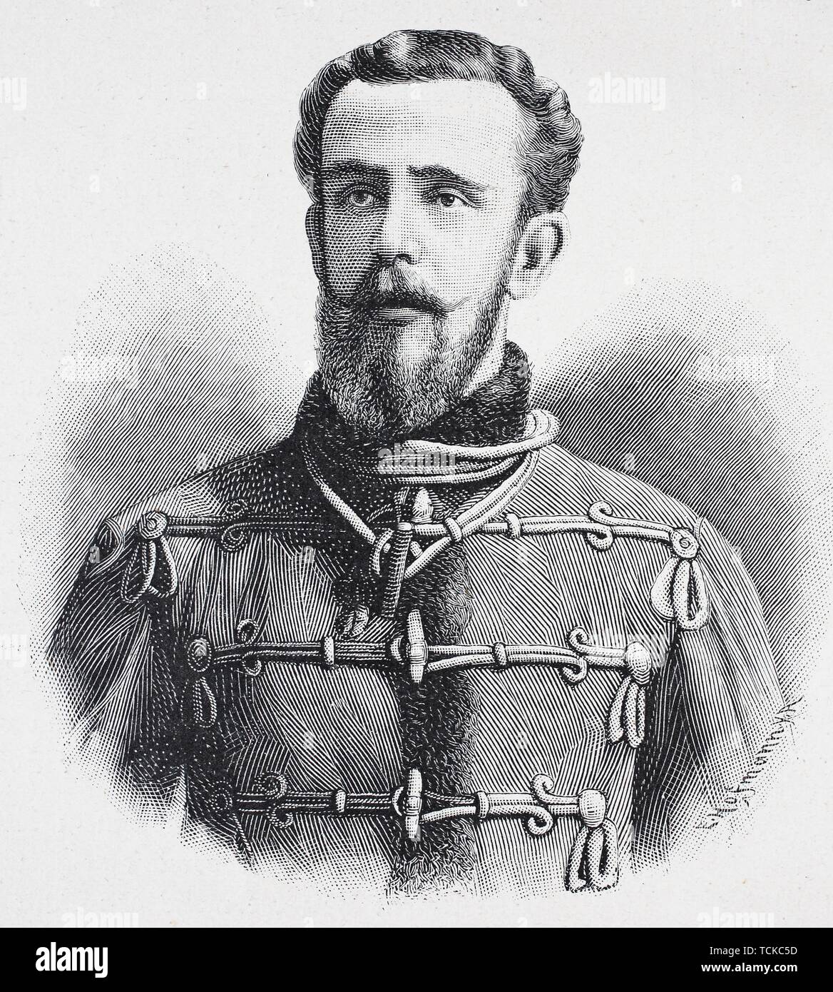 Rudolf, Kronprinz von Österreich, Rudolf Franz Karl Joseph, den 21. August 1858 Geboren am 30. Januar 1889, 1880, historische Holzschnitt, Österreich gestorben Stockfoto