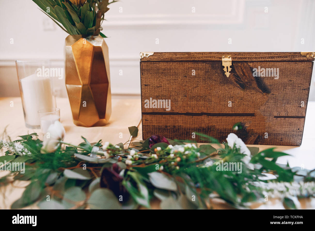 Elegante Hochzeit Dekor Stockfoto
