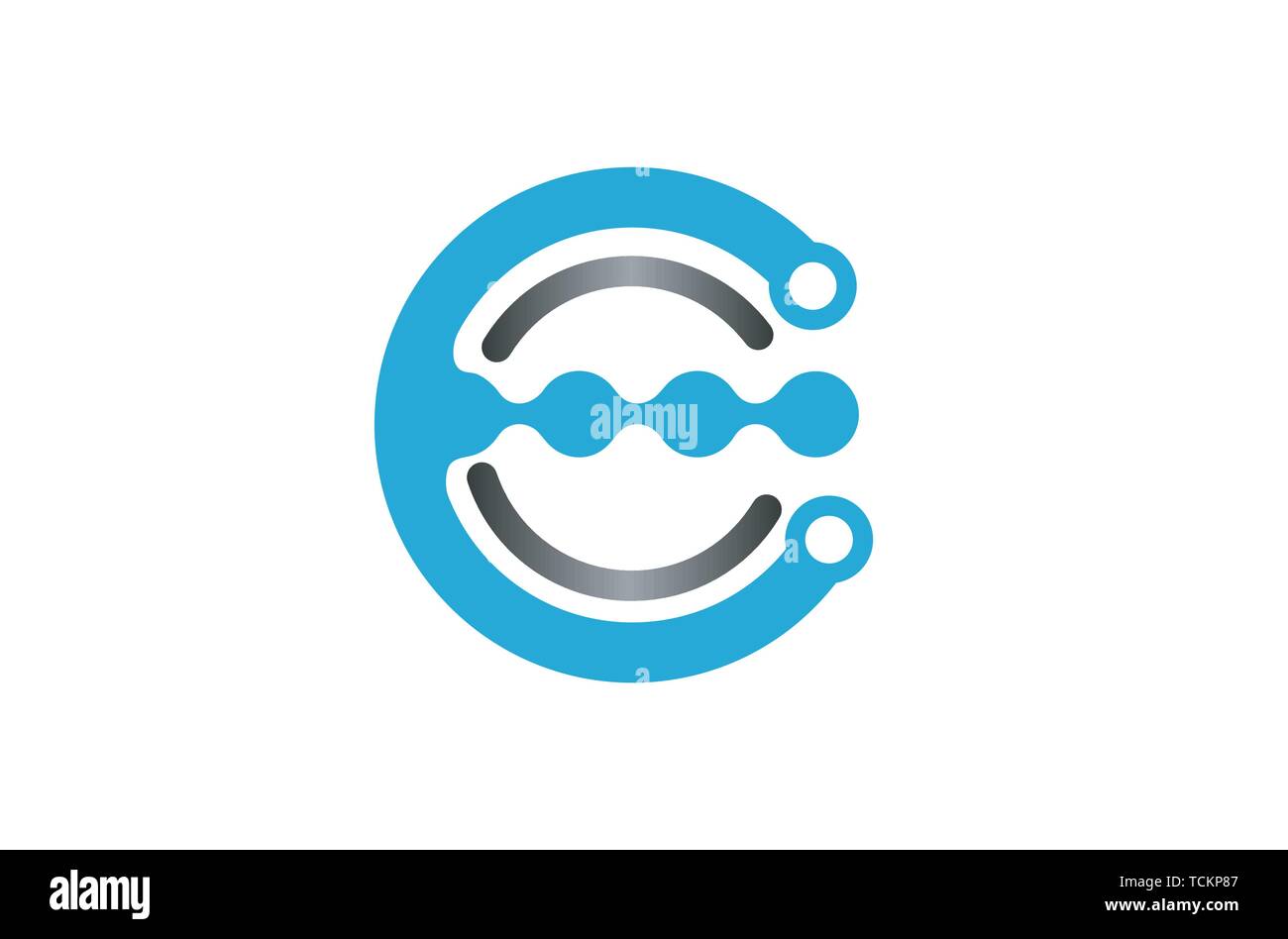 Kreative Logo Technologie sphärische Fläche mit abstrakten Formen Symbol Logo Design Illustration Stock Vektor