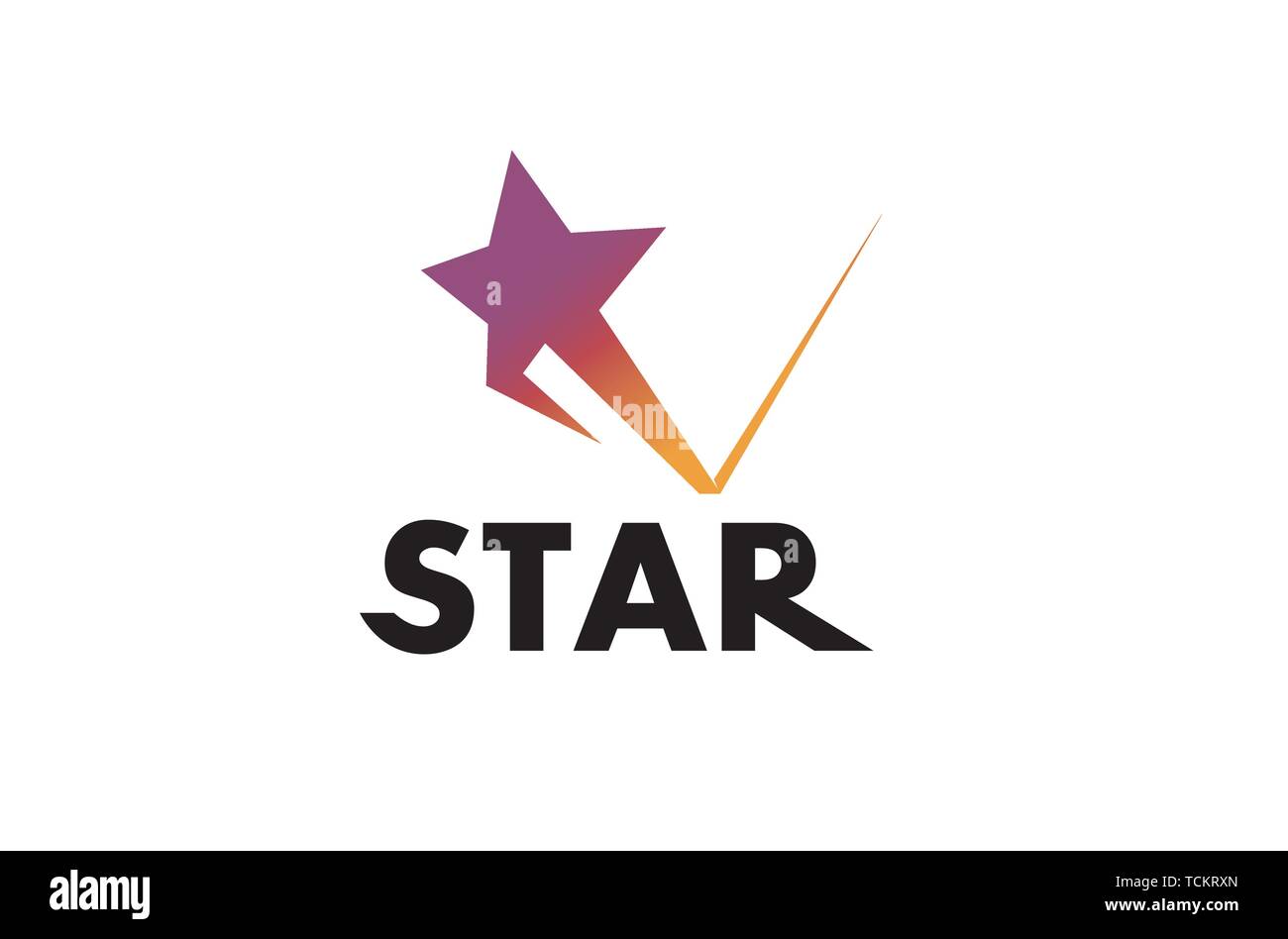 Kreative Jumping Star Symbol Logo Vektor Design Illustration Stock Vektor