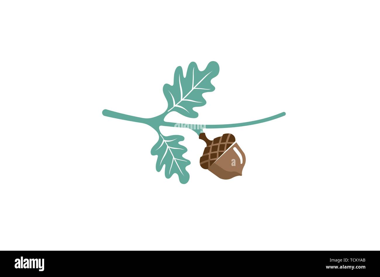 Acorn Obst Saatgut Mutter Logo Design Illustration Stock Vektor