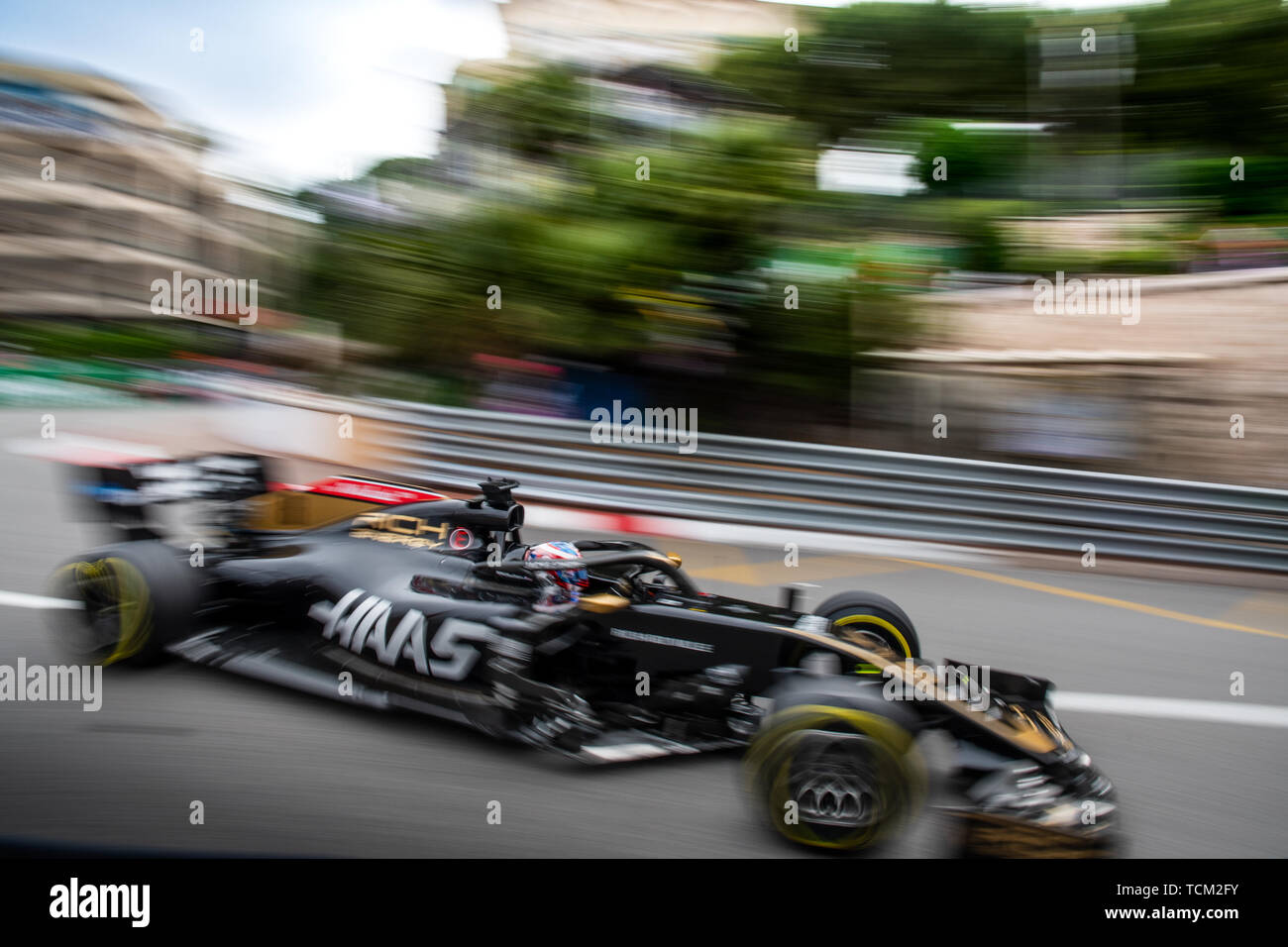 Monte Carlo / Monaco - 23/05/2019 - #8 Romain Grosjean (FRA, Haas VF19) während des RP2 vor der 2019 beim Grand Prix von Monaco Stockfoto