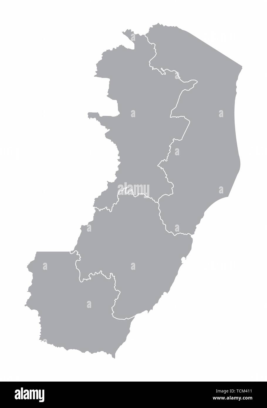 Espirito Santo State Regionen Karte Stock Vektor