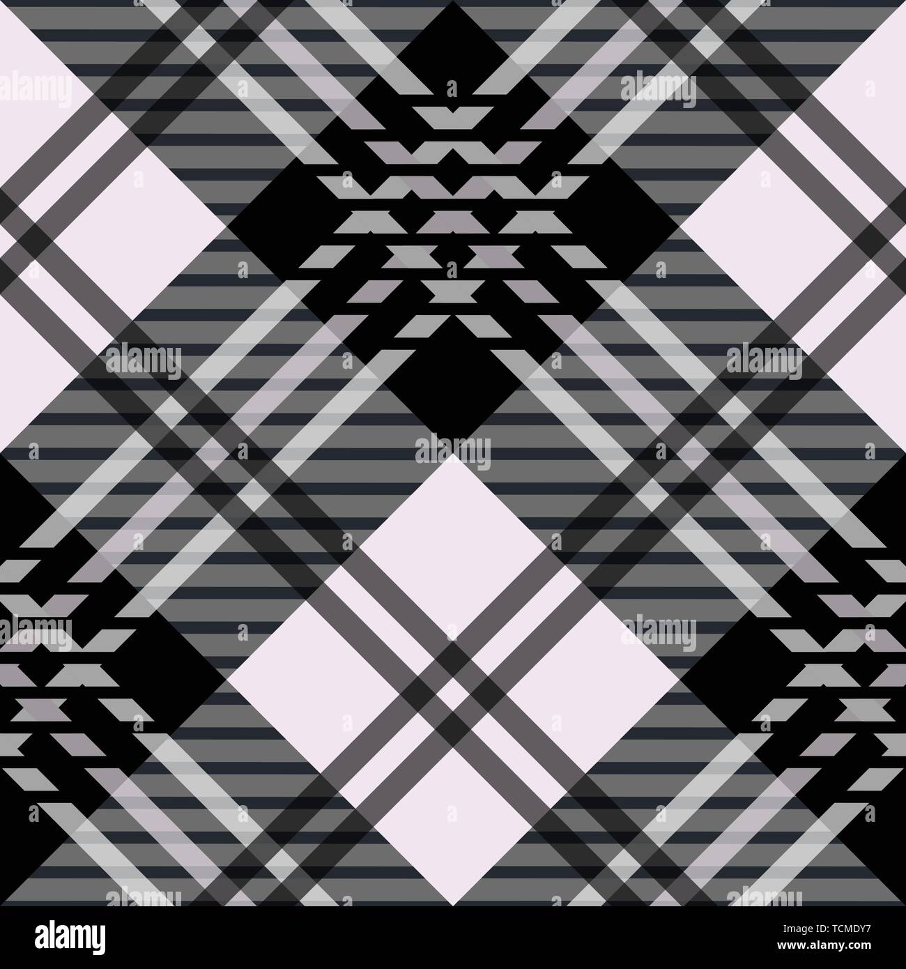 Checkered diagonal tartan plaid nahtlose Muster. Vector Illustration. Flache Bauform. Kein Gefälle. Nicht transparent. EPS 10. Stock Vektor