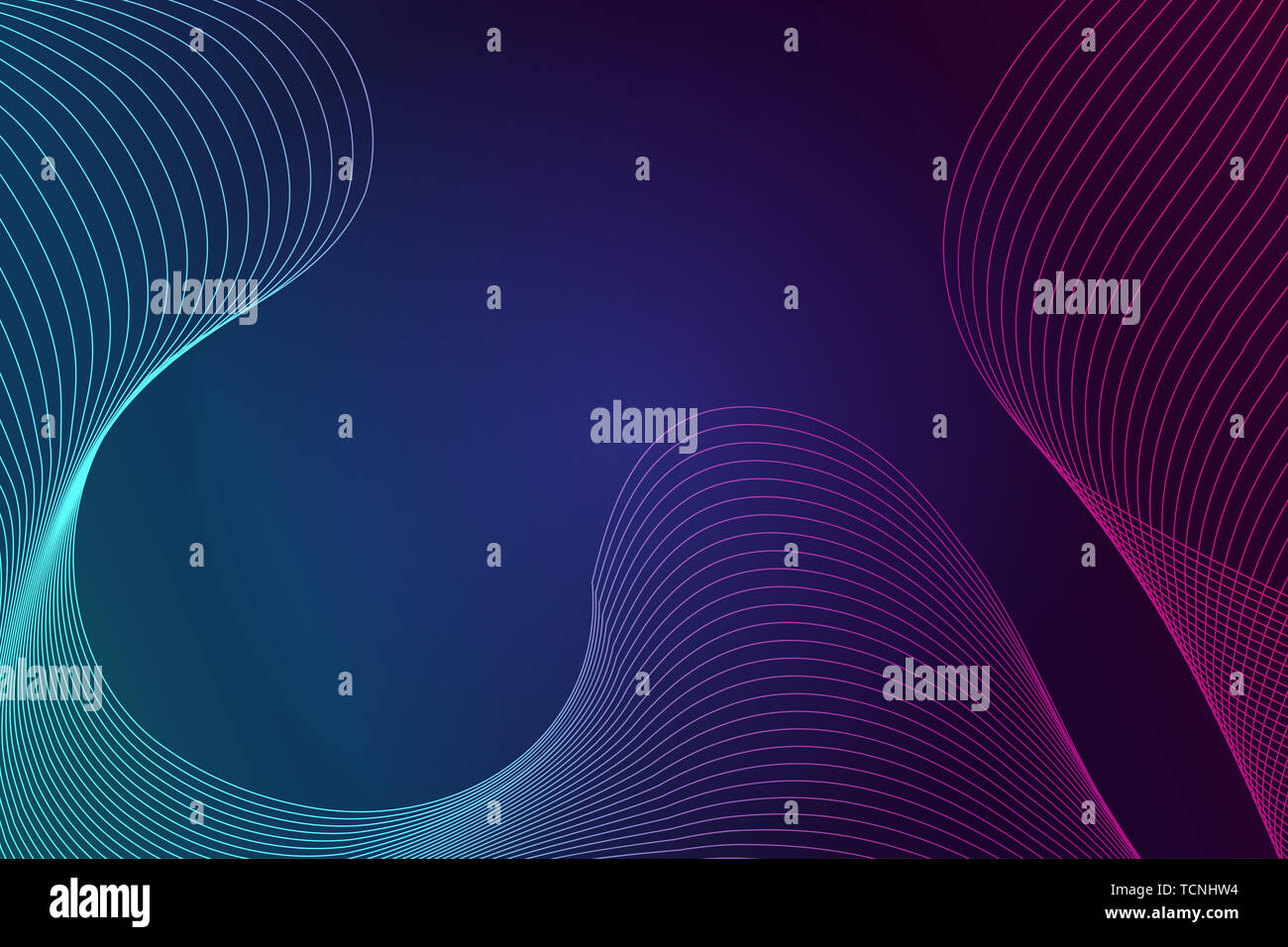 Bunte gradient glühende Wave line Zusammenfassung Hintergrund Stockfoto