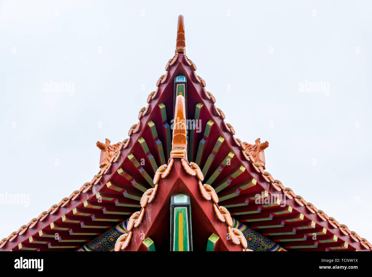 Eaves Schaufel arch von Konfuzius Tempel in Suixi County, Provinz Guangdong Stockfoto