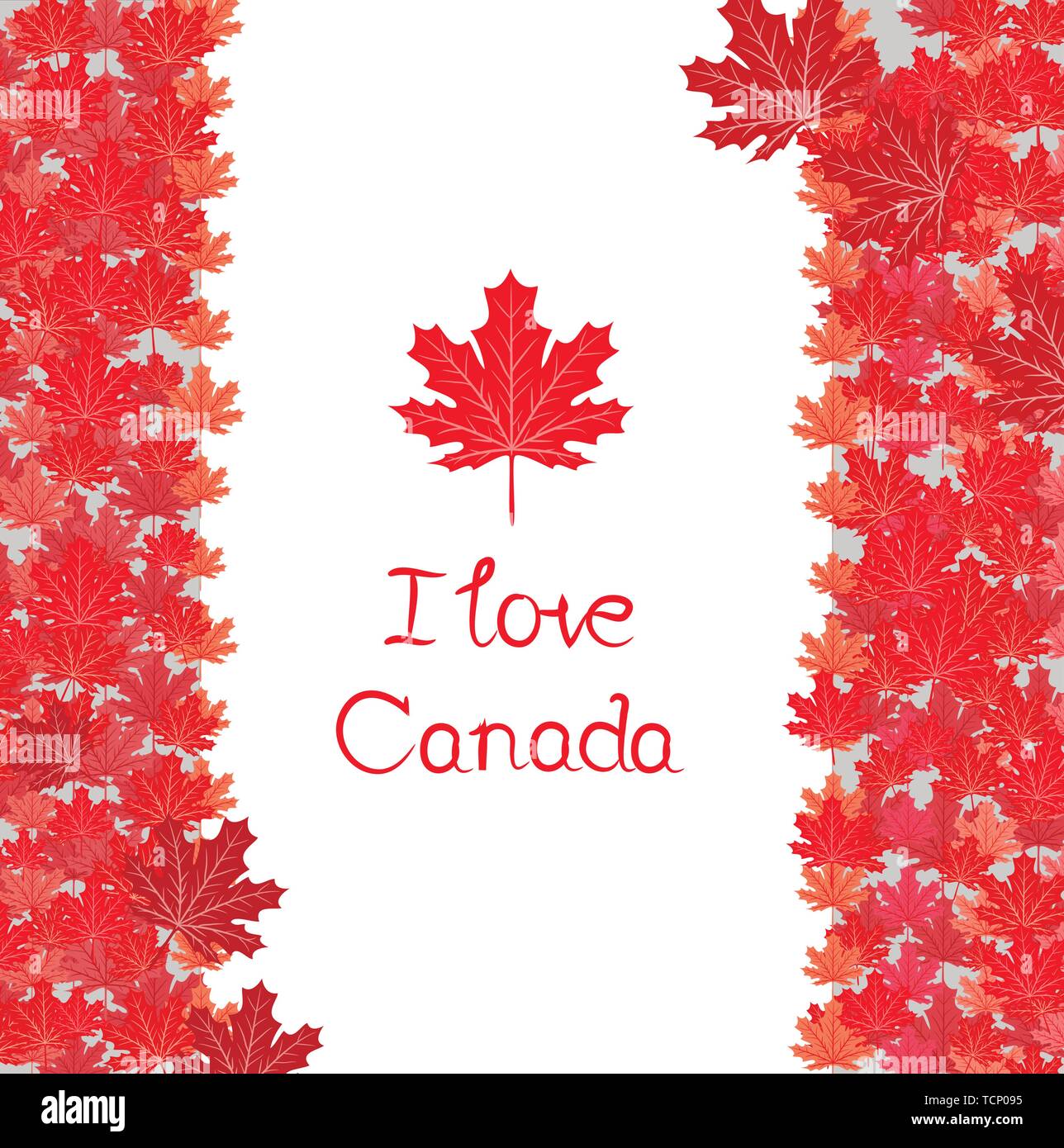 Happy Canada Day vector Template mit Maple Leaves Stock Vektor