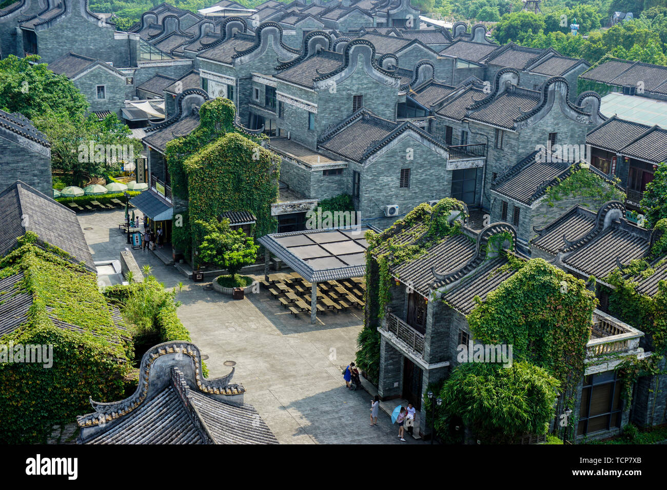 Lingnan Architektur, Lingnan Impressionen Garten, Panyu, Guangzhou Stockfoto