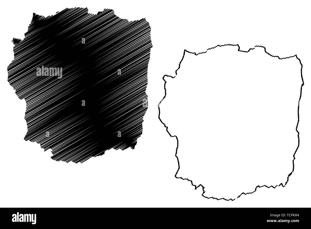 Toamasina (Provinzen der Republik Madagaskar, der Republik Madagaskar) Karte Vektor-illustration, kritzeln Skizze Antananarivo Karte Stock Vektor