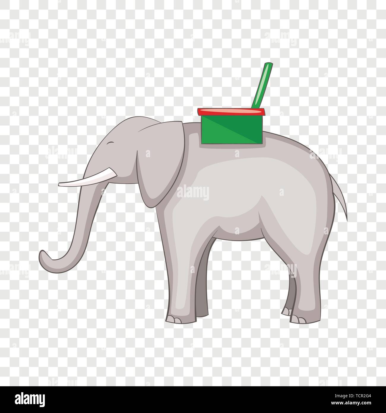 Elefant-Symbol, Cartoon-Stil Stock Vektor