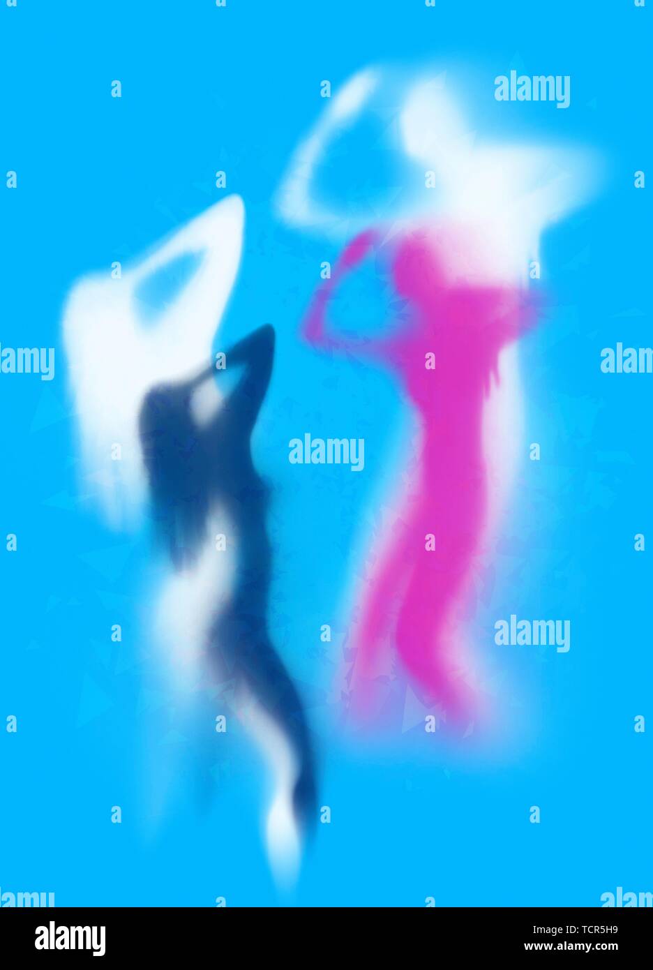 Männliche und weibliche Formen, Abbildung Stockfoto