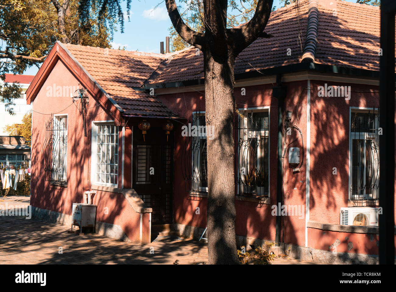 Herbstlandschaft der Ba Daiguan, Qingdao, Provinz Shandong Stockfoto