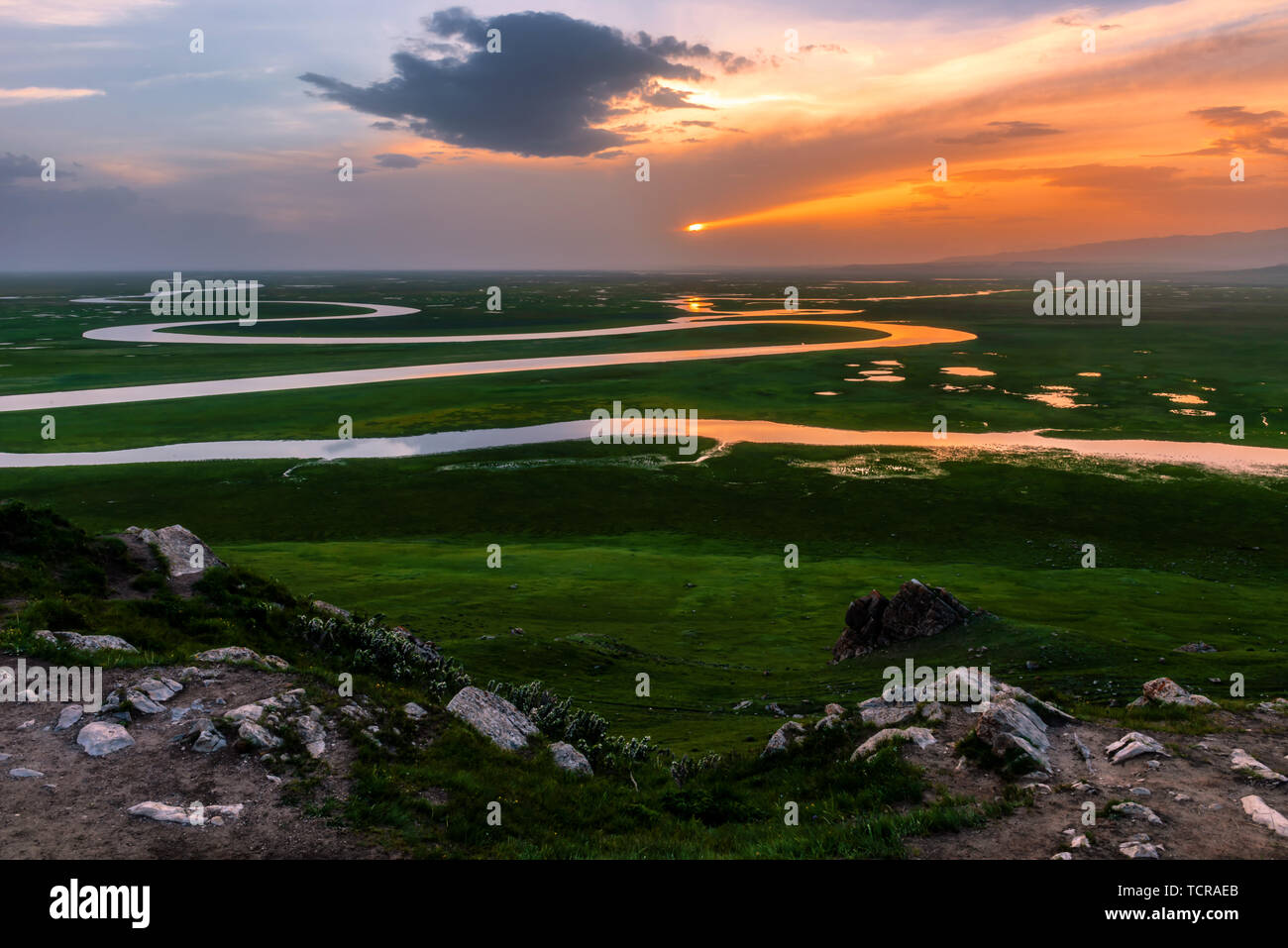 Bayinbrook Prairie, Yili, Xinjiang Stockfoto
