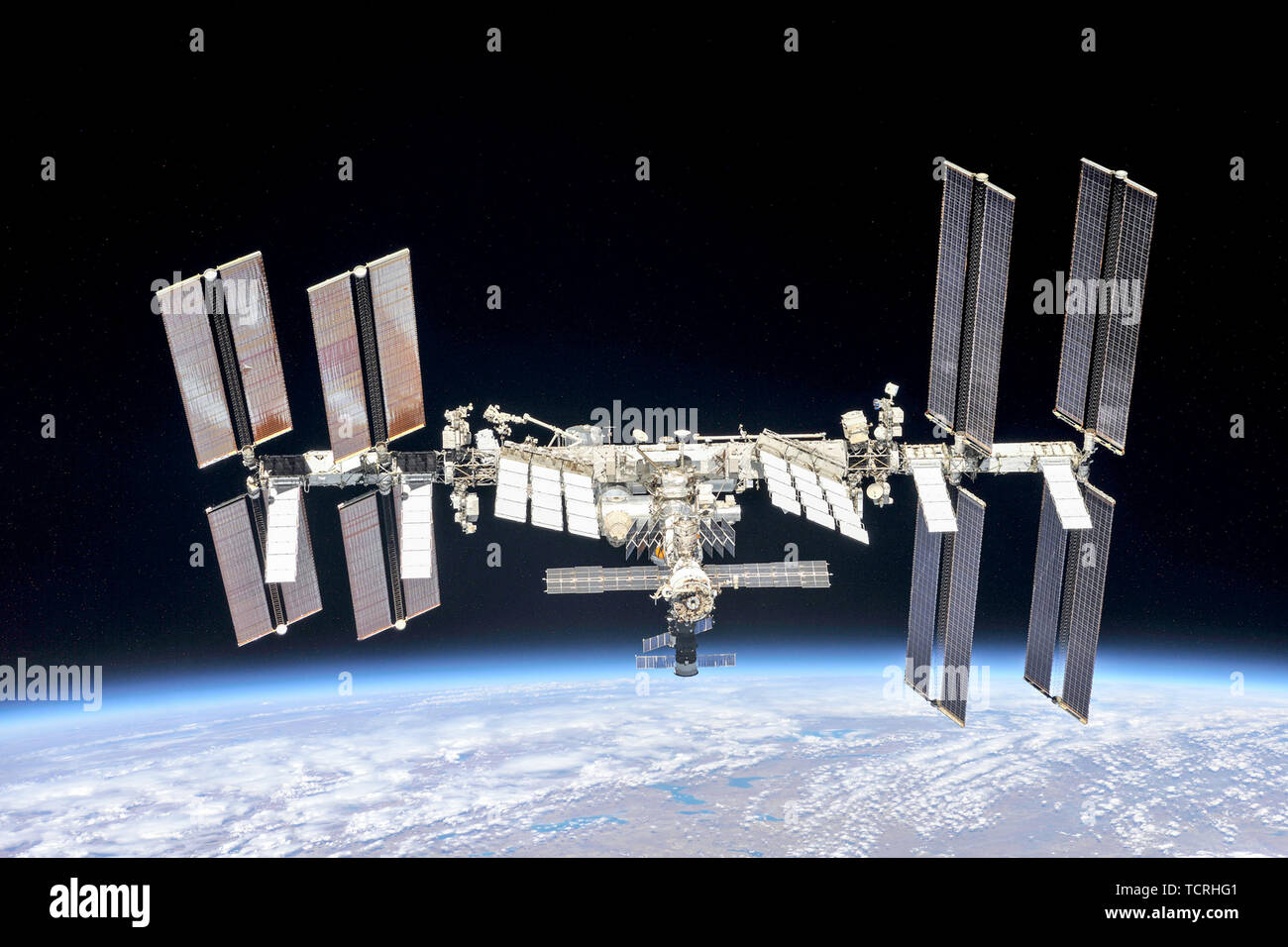 Die Internationale Raumstation ISS Stockfoto