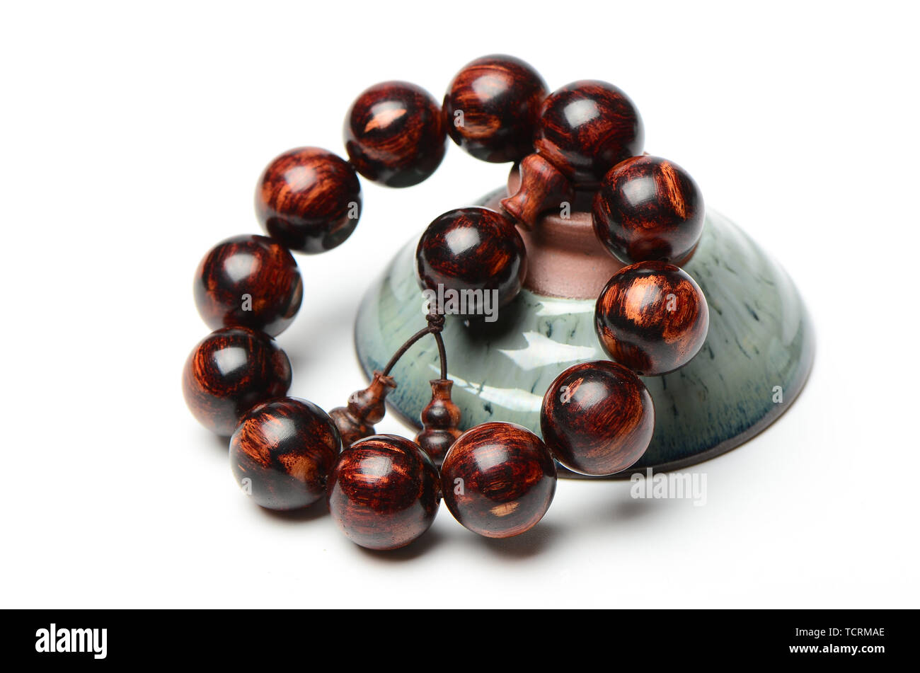 Palisander willow Hainan Huanghua birne Buddha Raupe handstring Stockfoto