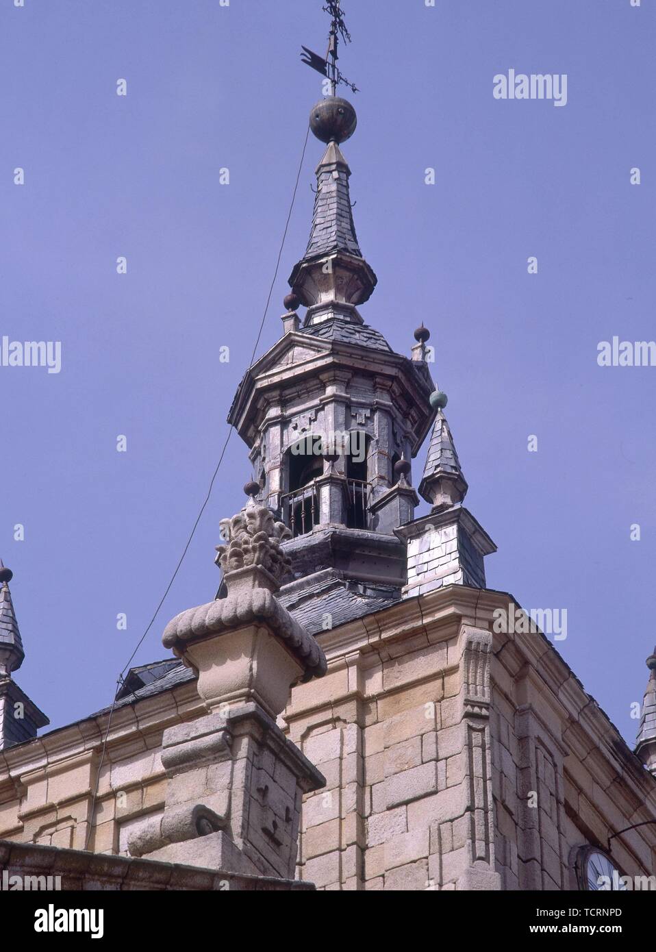 TORRE CUADRADA-S-XVIII. Autor: ALBERTO CHURRIGUERA. Lage: Iglesia Parroquial. Toledo. Spanien. Stockfoto