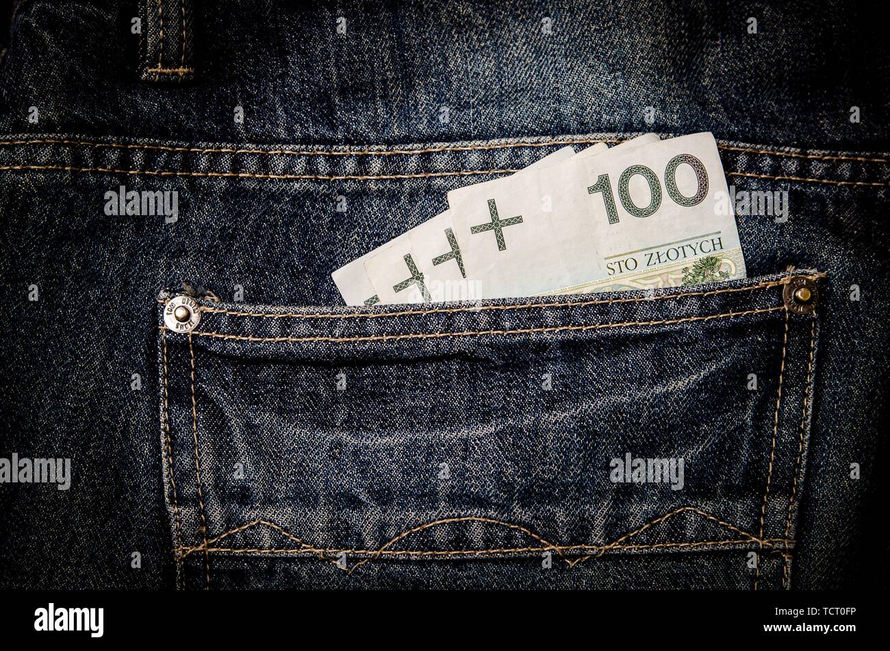 Noten, Geld, Geld, Münzen. Stockfoto