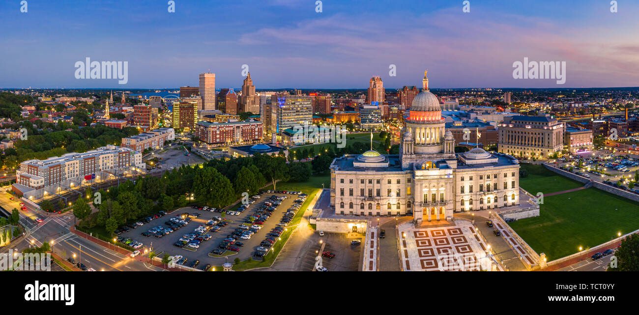 Antenne Panorama von Providence, Rhode Island Stockfoto
