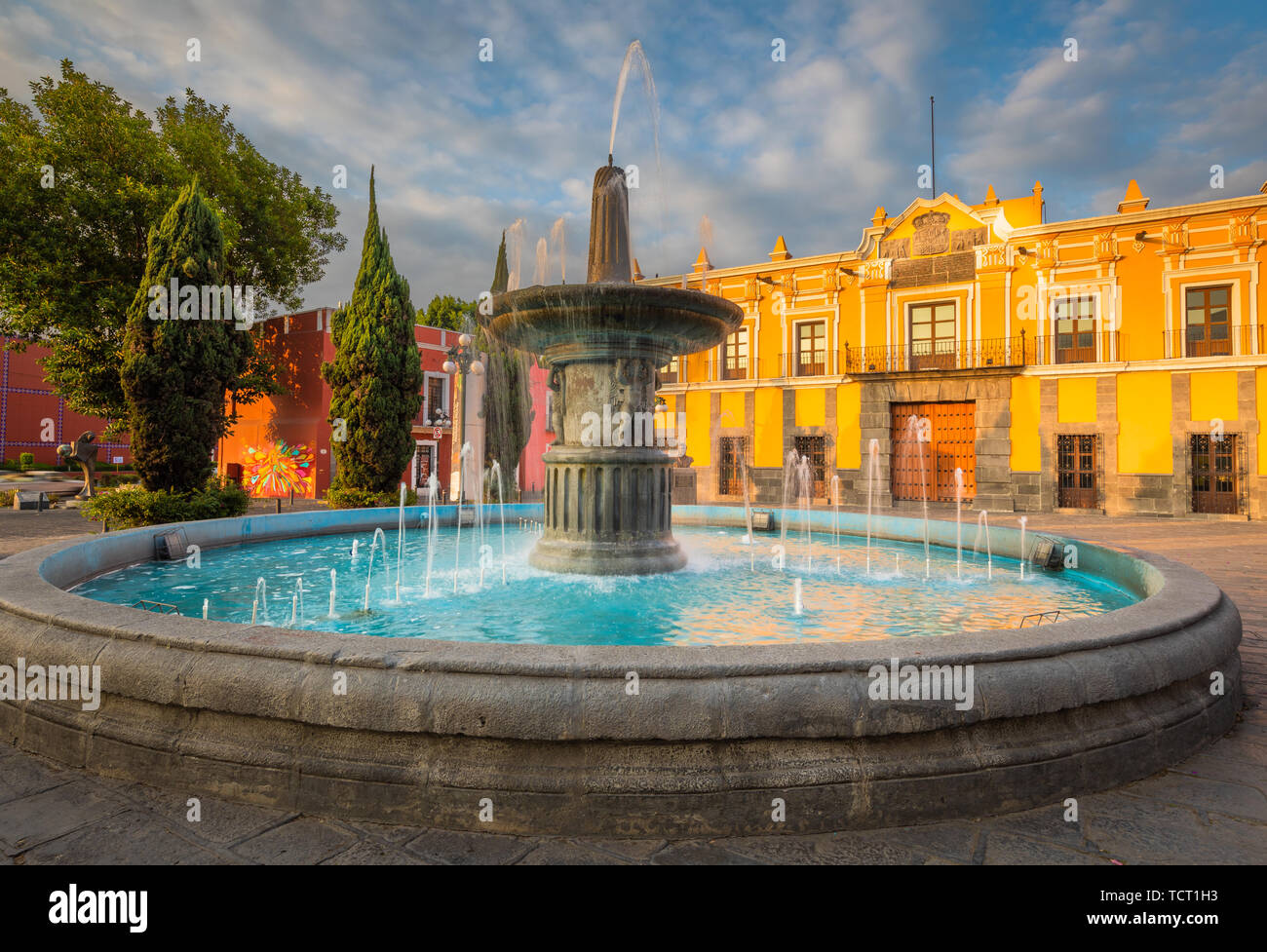 Die wichtigsten Theater ist ein Theater in der Stadt Puebla in Mexiko. Es ist die älteste aktive Theater Platz in Amerika. Es stammt aus dem 18. Jahrhundert Stockfoto